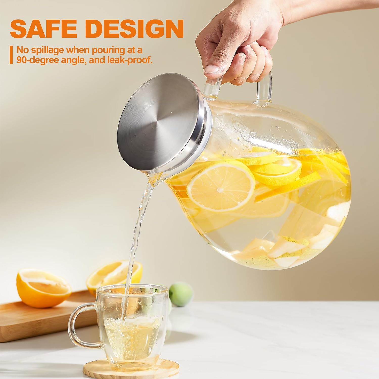 Thumbnail 5 de 1-Gallon Glass Water Pitcher 🫖