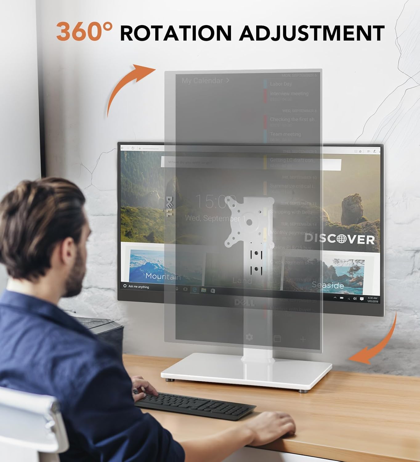 Thumbnail 3 de Single LCD Monitor Stand Riser 35kg