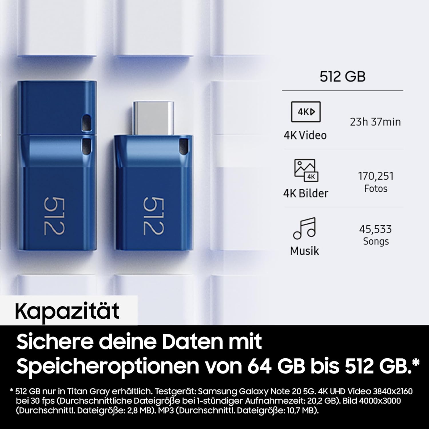 Thumbnail 2 de Samsung USB-Stick MUF-512DA4/APC (USB-C, 512 GB) mit bis zu 400 MB/s Lesen
