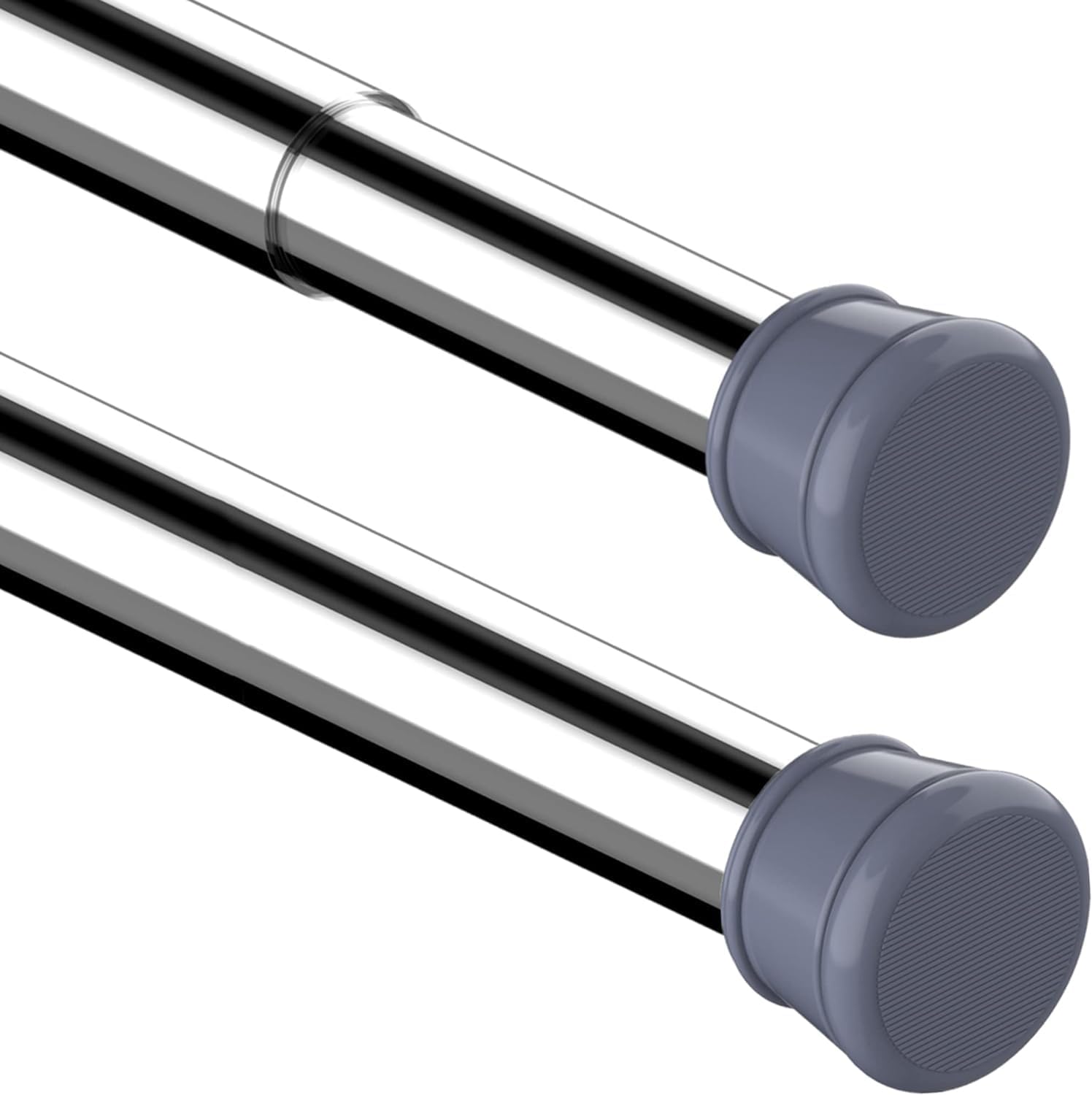 Thumbnail 6 de Aiitomg Extra Long Anti-Slip Shower Curtain Pole (No-Drill Tension Rail) – 190–360cm, Black, 32mm