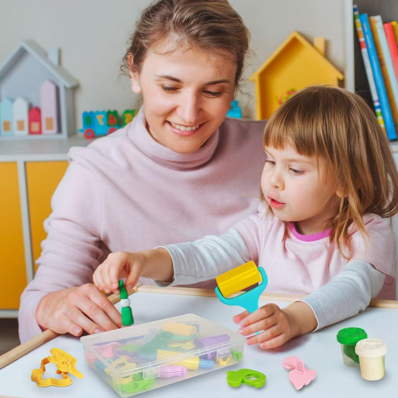 Detalle de Playdough Accessories Set: 47 Pcs Dino Dinosaur Tools & Cutters for Kids