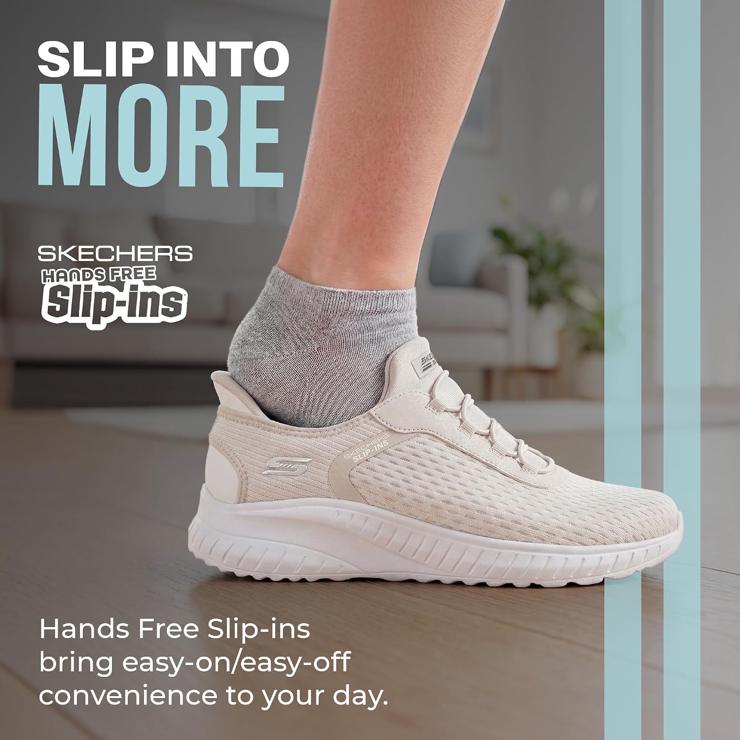 Detalle de Skechers Bobs Squad Chaos Hands Free Slip-On Shoes for Women