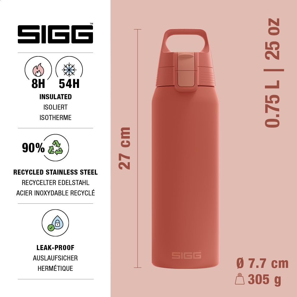 Thumbnail 2 de SIGG Shield Therm One isolierte Trinkflasche (Shield Therm One) – auslaufsicher, BPA-frei, für kohlensäurehaltige Getränke, 0,5–1 L