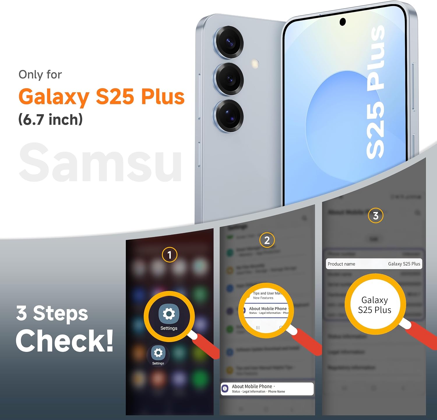 Thumbnail 1 de ORETECH Magnetic Phone Case for Galaxy S25 Plus