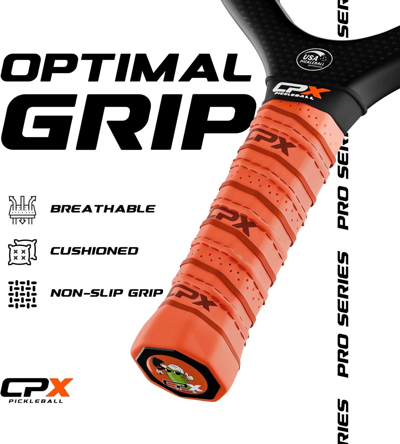 Detalle 2 de CPX Pickleball CPX Pro Carbon Fiber Paddle, Honeycomb Core, Edgeless Design