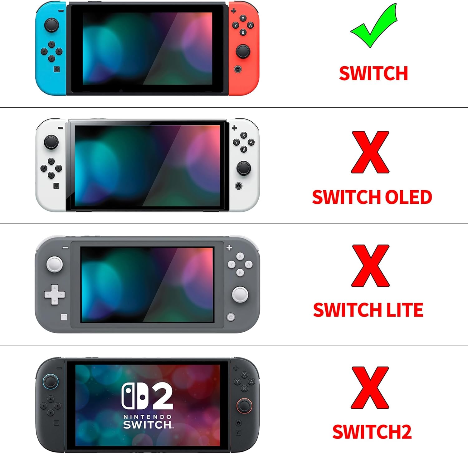 Thumbnail 1 de playvital AlterGrips Dockable Protective Case for Nintendo Switch (EU Style) with screen protector and grip caps