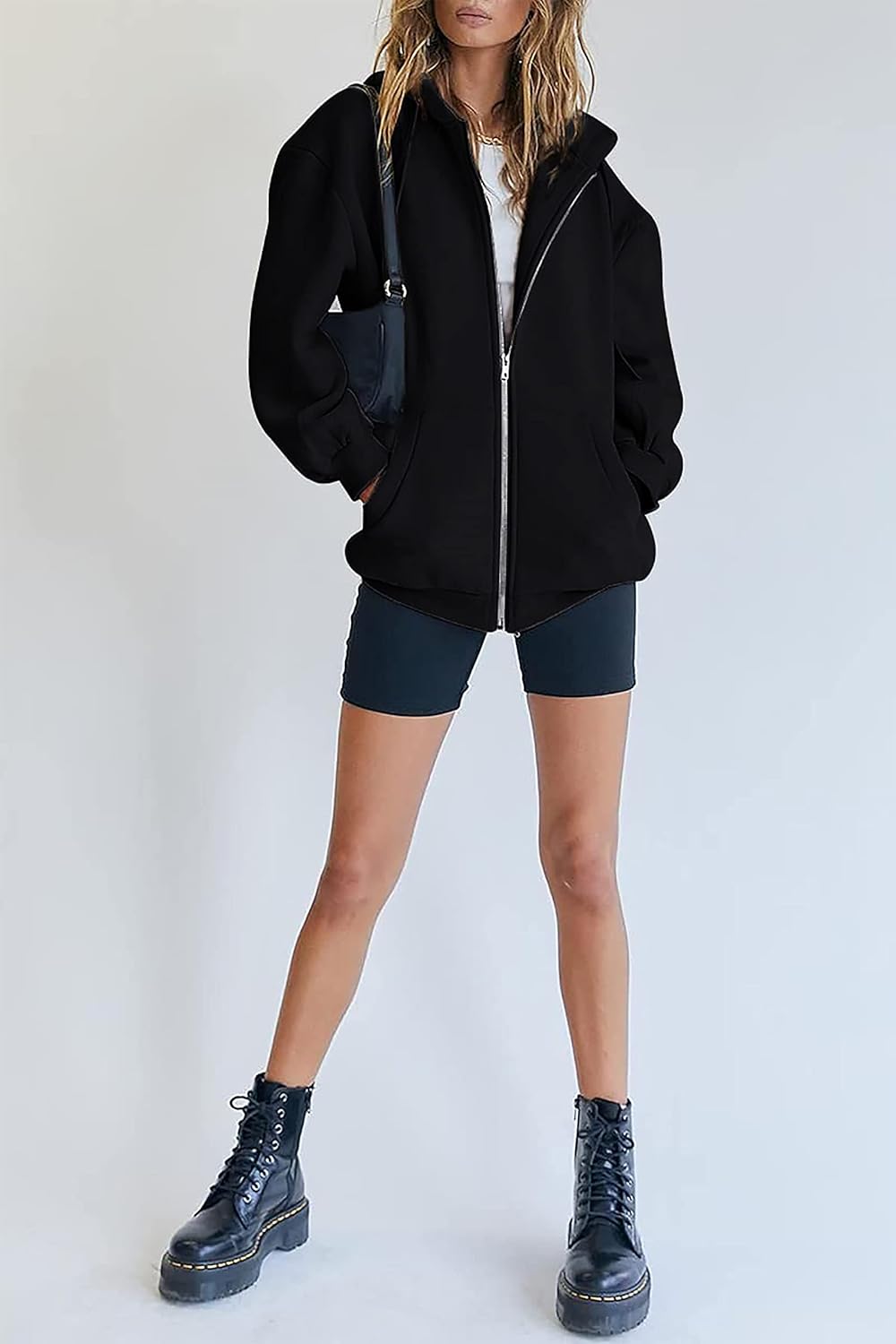 Thumbnail 3 de Timuspo Hoodie Damen Sweatjacke 2026 – Kapuzenjacke mit Reißverschluss, Oversize