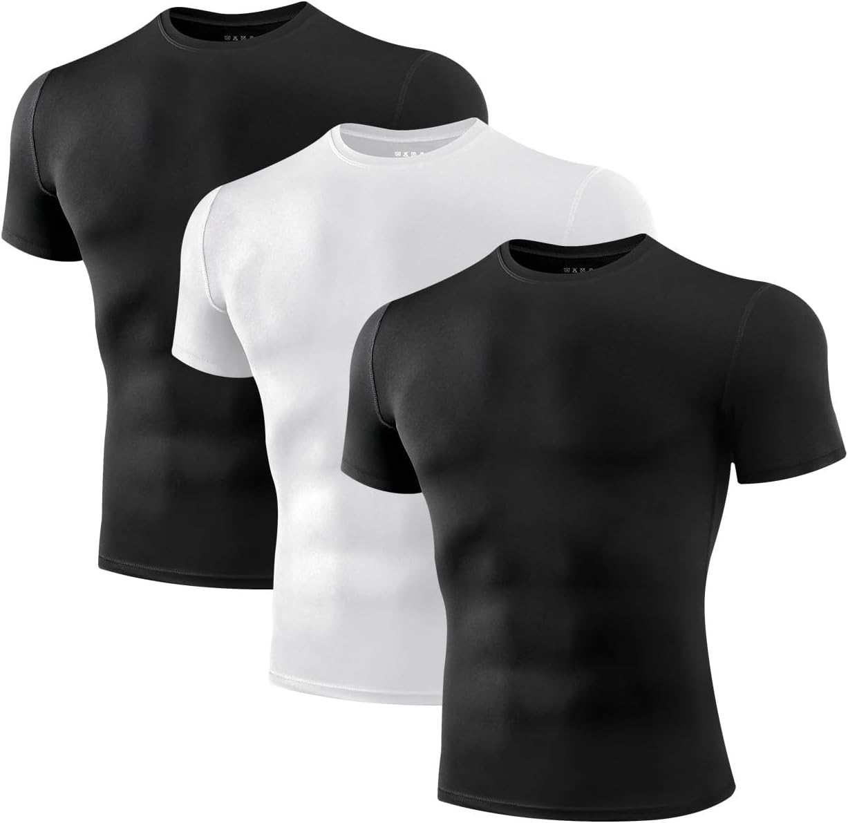 Thumbnail 6 de Niksa Compression Shirt Men – 3 Pack Short Sleeve Muscle Fit, Breathable Quick-Dry Base Layer Tops