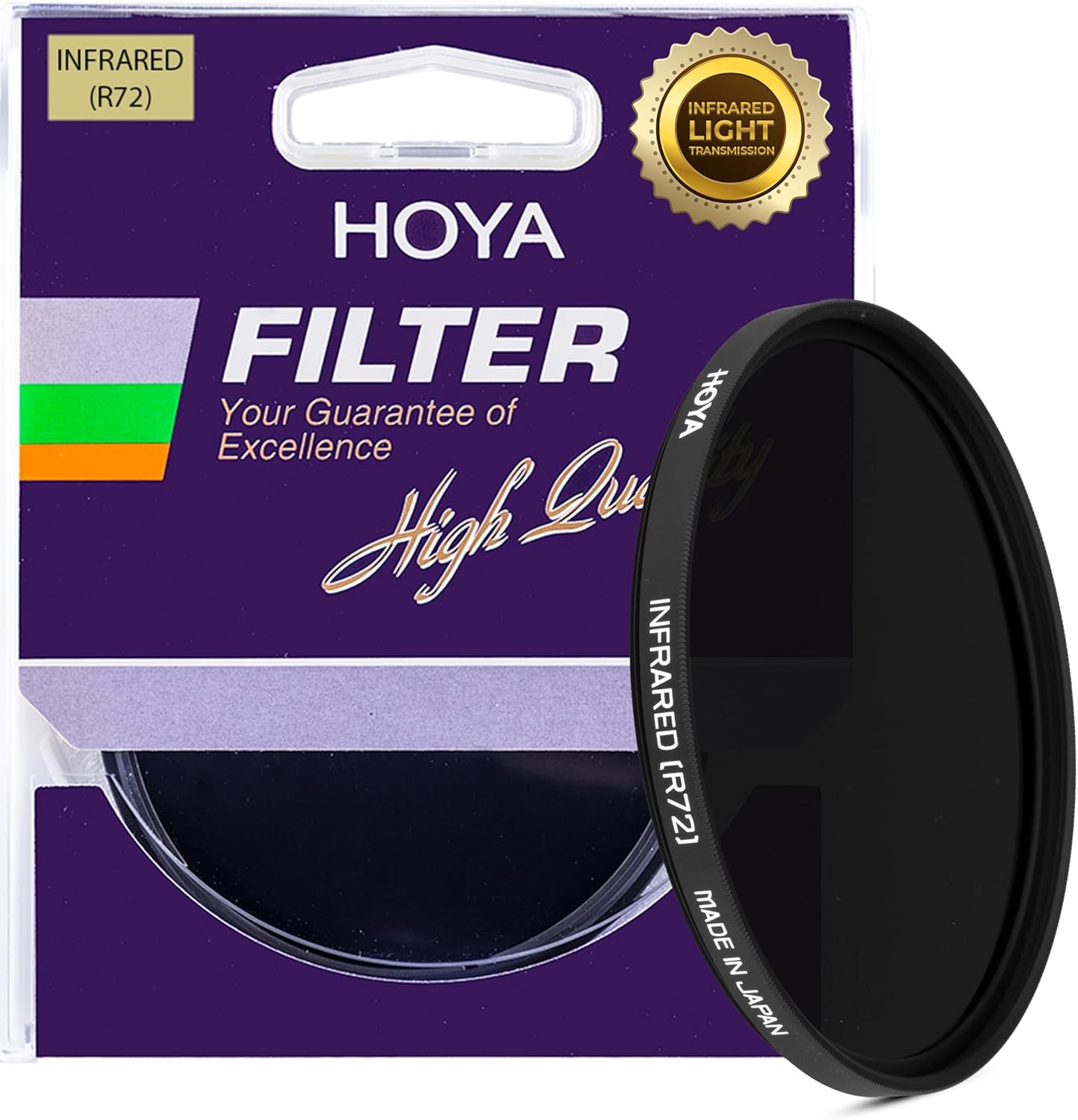 Detalle de Hoya R72 filtr podczerwieni 49 mm, szkło optyczne i powłoka wielowarstwowa