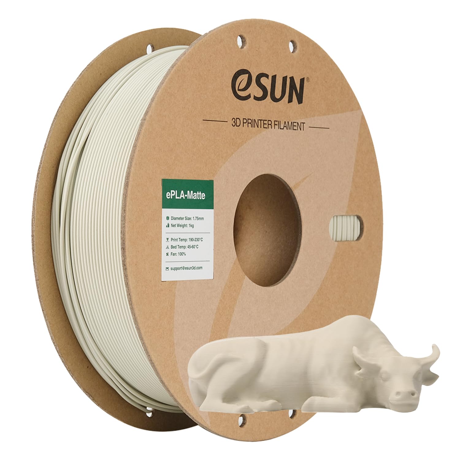 Detalle de eSUN Aufgerüstet Matte PLA Filament 1,75 mm – 1 kg Spule, Matte Hell Khaki