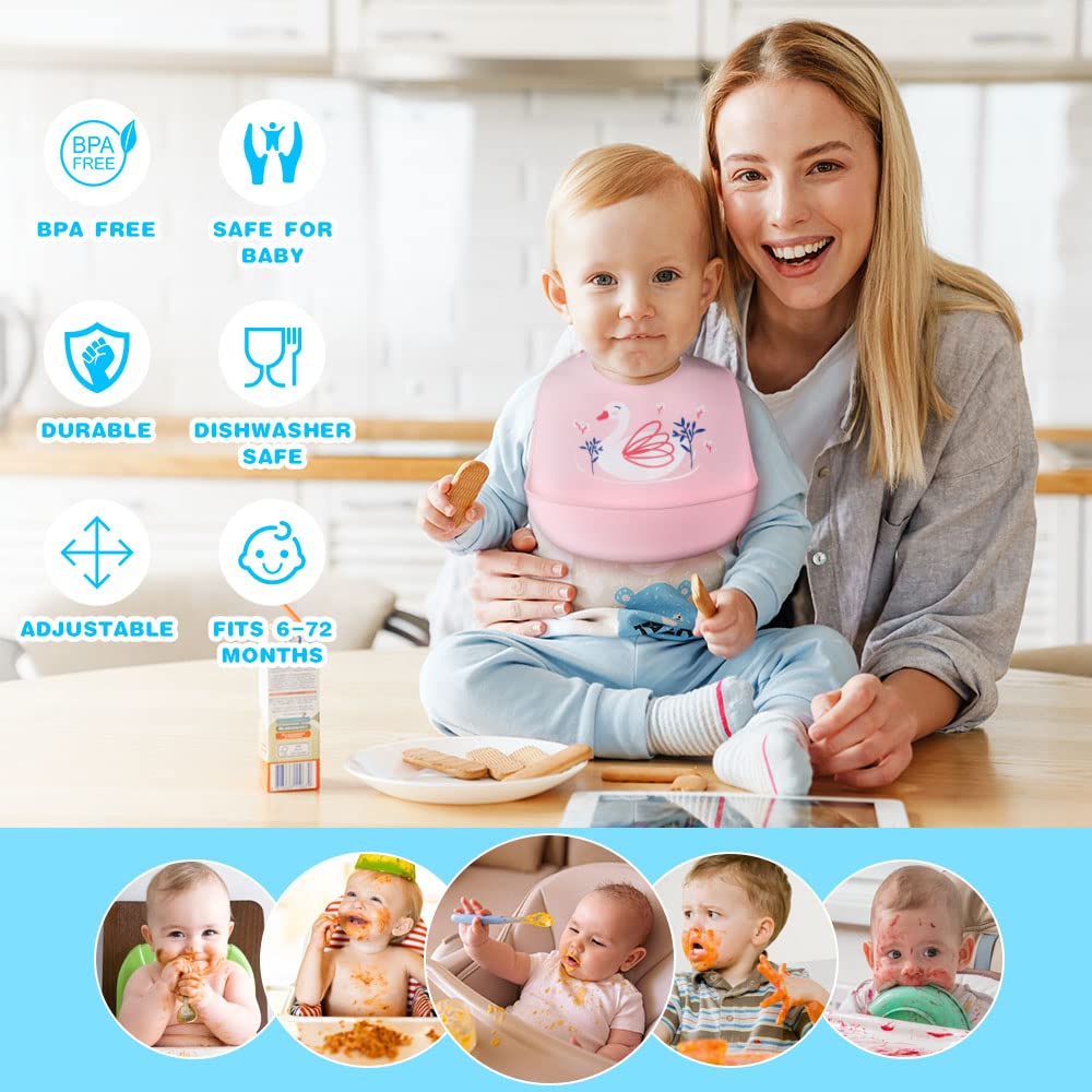 Thumbnail 6 de Vicloon Silikon-Lätzchen 2er Set mit Auffangschale