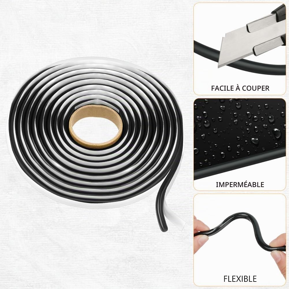 Detalle de flintronic butylkoord 8 mm x 4 m, rond afdichtingskoord voor kieren