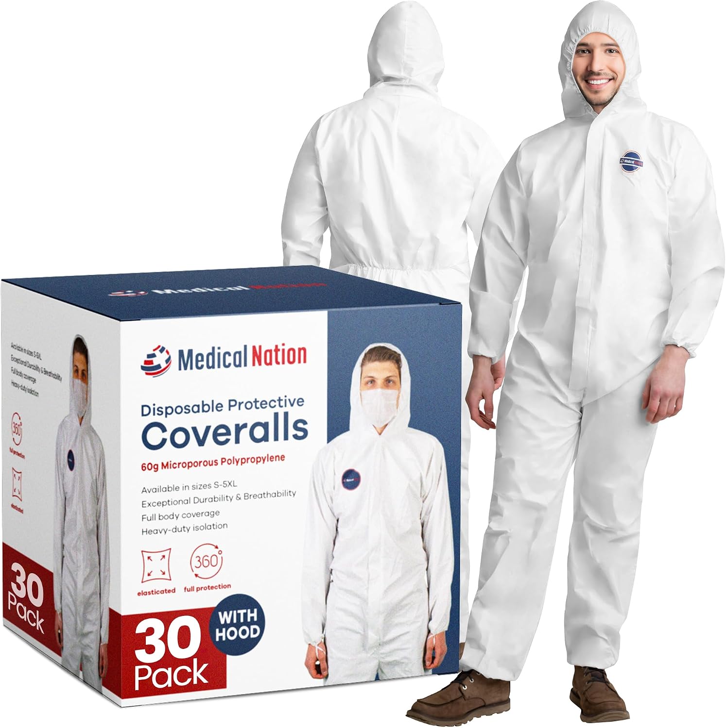 Detalle de Hazmat Suit Hooded Coveralls