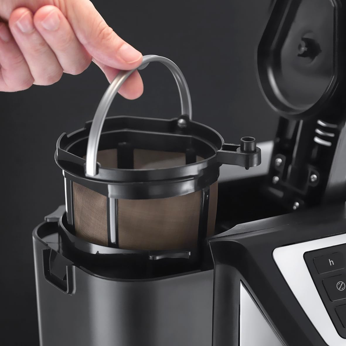 Thumbnail 3 de Russell Hobbs Cafetière à Grain [Programmable, WhirlTech] Chester 12 tasses – moulin intégré et verseuse en verre