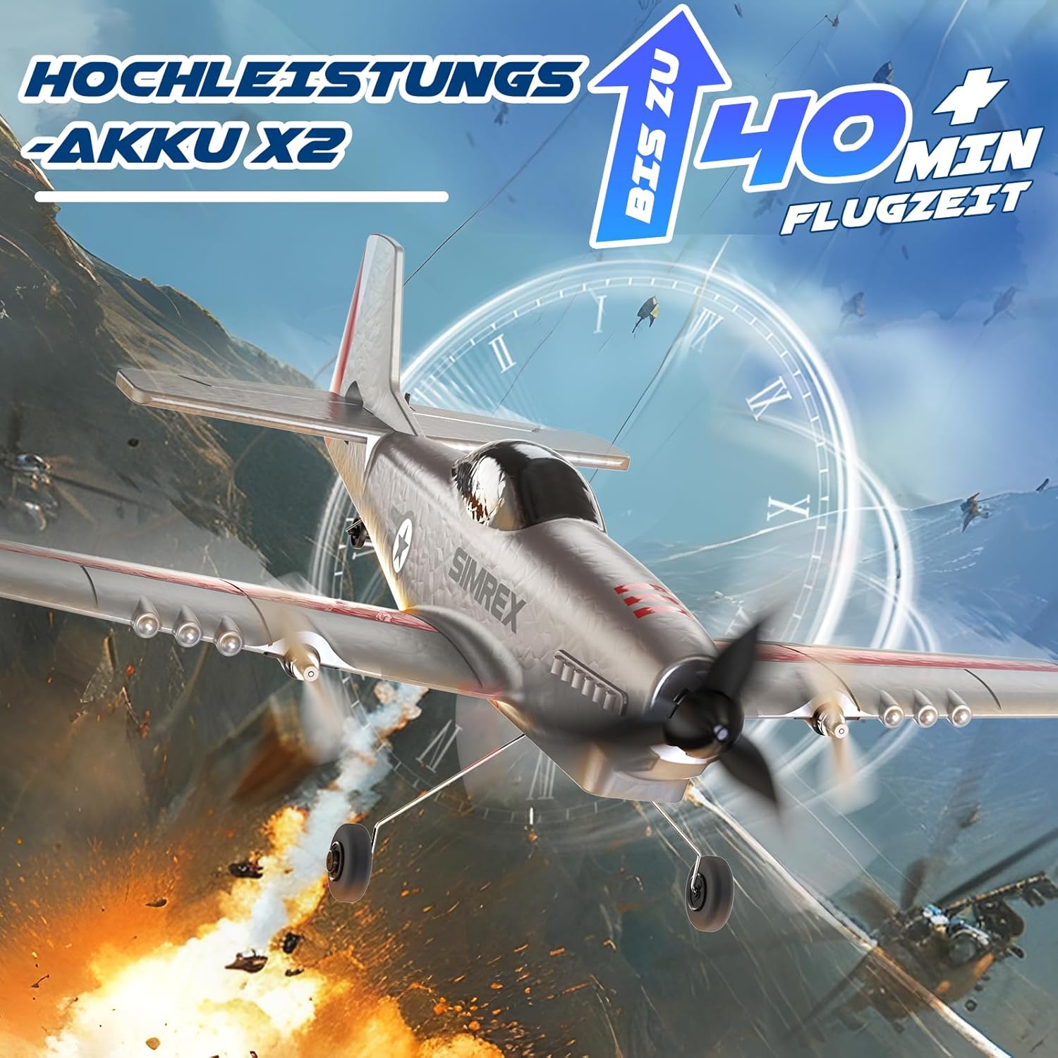 Thumbnail 2 de SIMREX TOY2409 RC Flugzeug