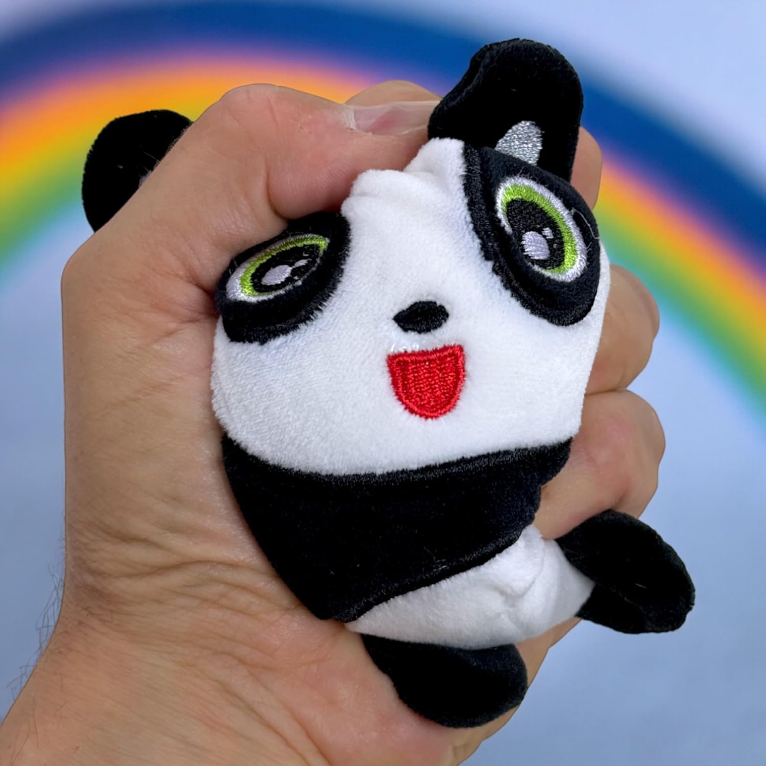 Detalle de MIJOMA Kuscheliger Antistress-Squeezeball – Velvet Plüsch Panda (Ø 10 cm)