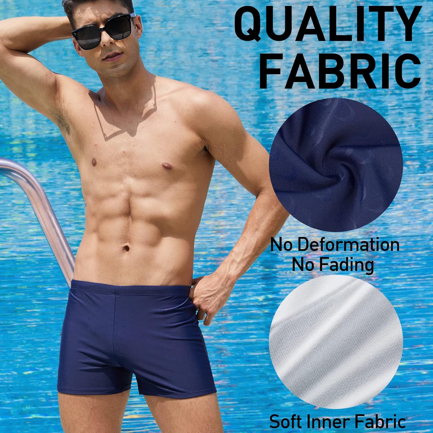 Detalle de Arcweg Costume da Bagno Uomo Boxer con Pad Rimovibile e Coulisse – Boxer da Bagno Elasticizzato a Vita Bassa