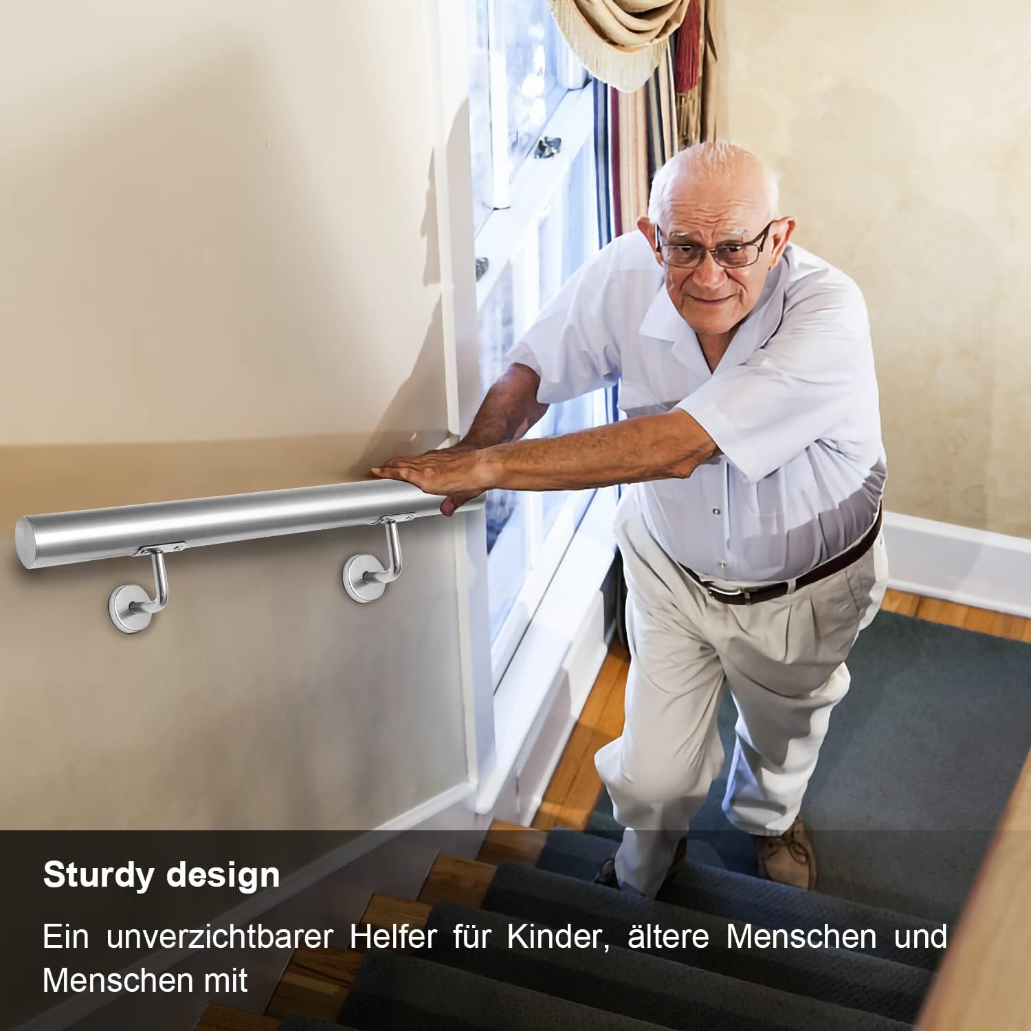 Detalle de Vigevee Edelstahl Handlauf 200 cm đ
