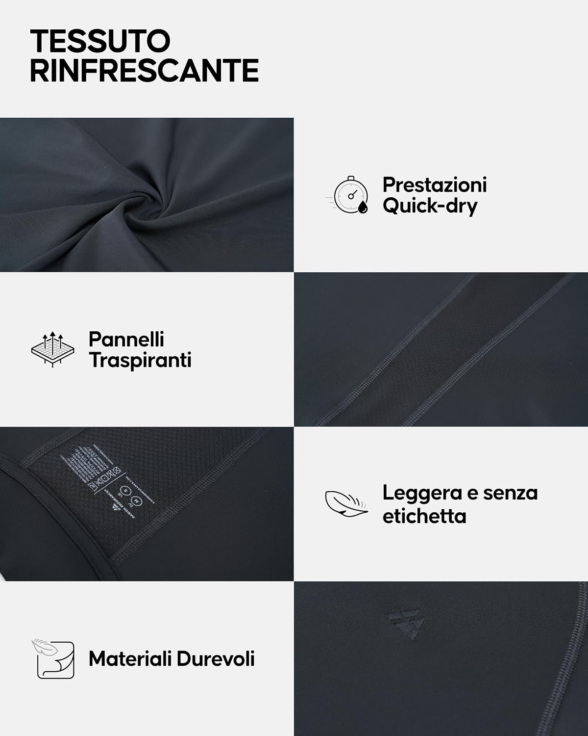 Detalle 1 de DANISH ENDURANCE Maglia Compressione Uomo 2 Pezzi