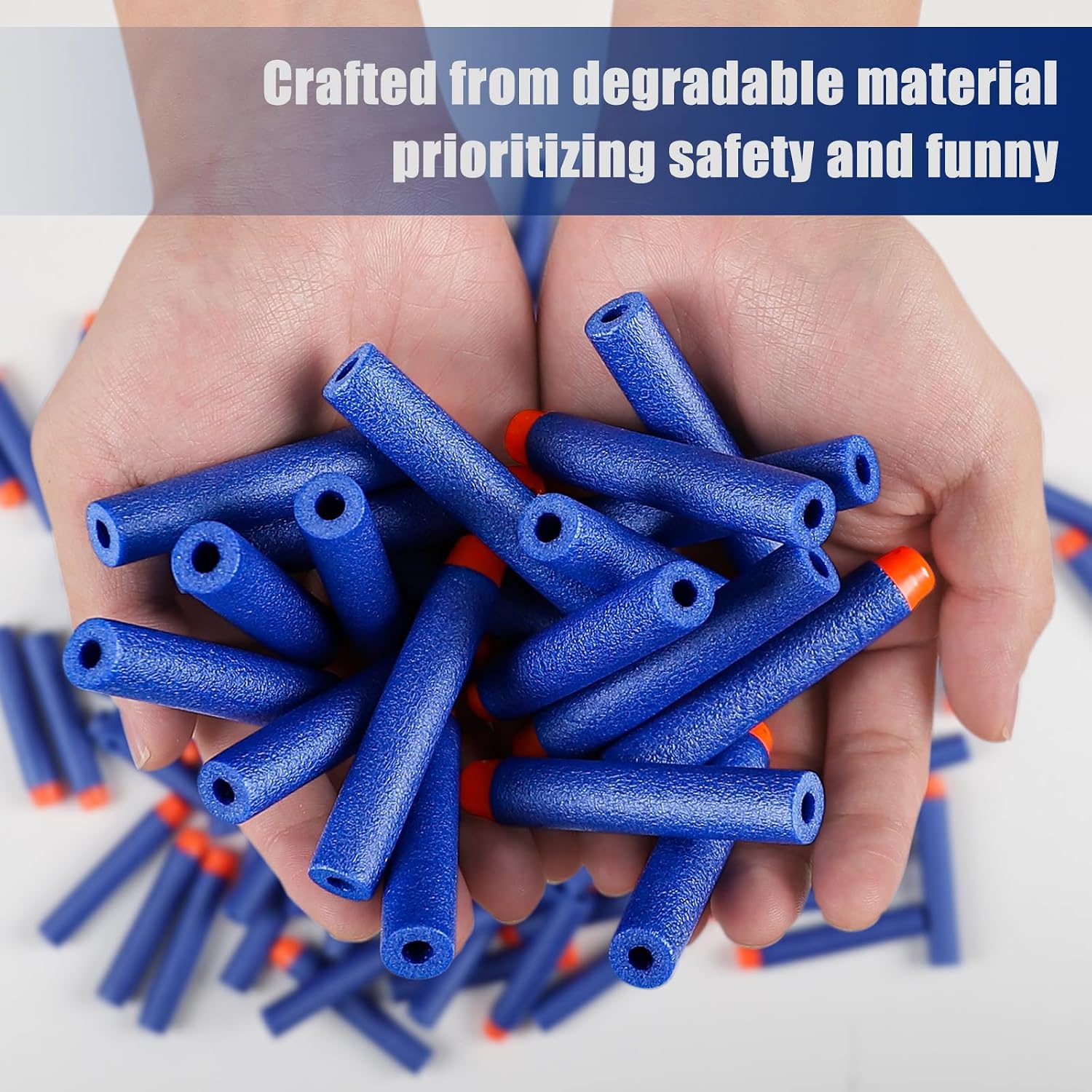 Detalle de Pokiiulk Refill Darts 150 Pcs – Premium Foam Darts Compatible with Nerf N-Strike Elite Series (Blue)