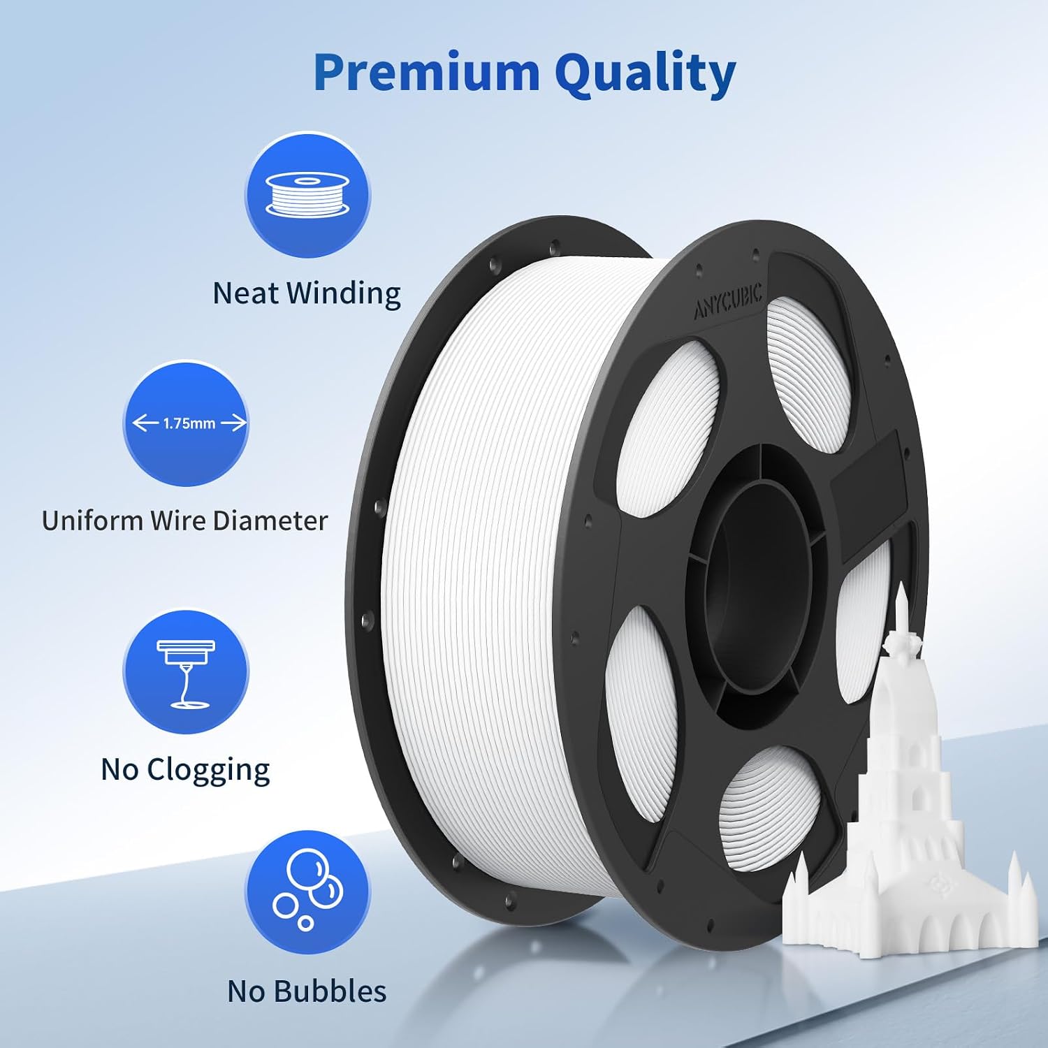 Thumbnail 1 de ANYCUBIC PLA Filament 1.75mm – 1kg Spool for 3D Printing