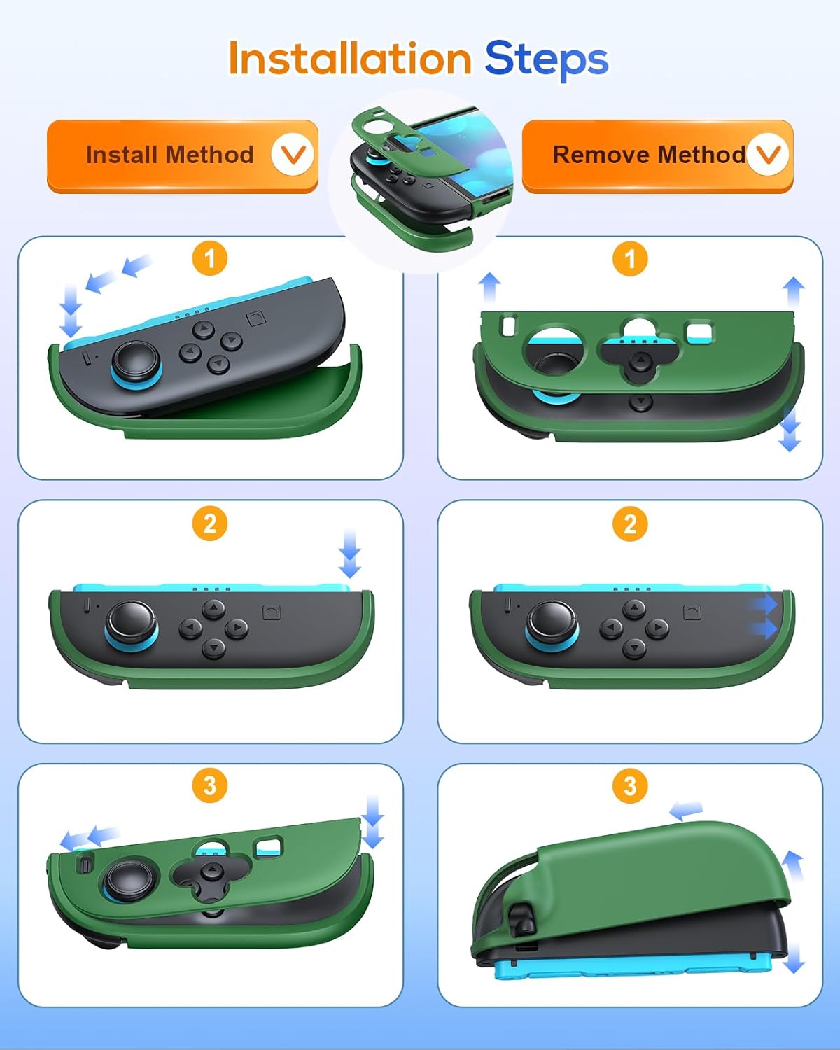 Detalle de FYOUNG Protective Case for Nintendo Switch 2 2025 – Slim Hard Shell with Screen Protectors and Grip Caps