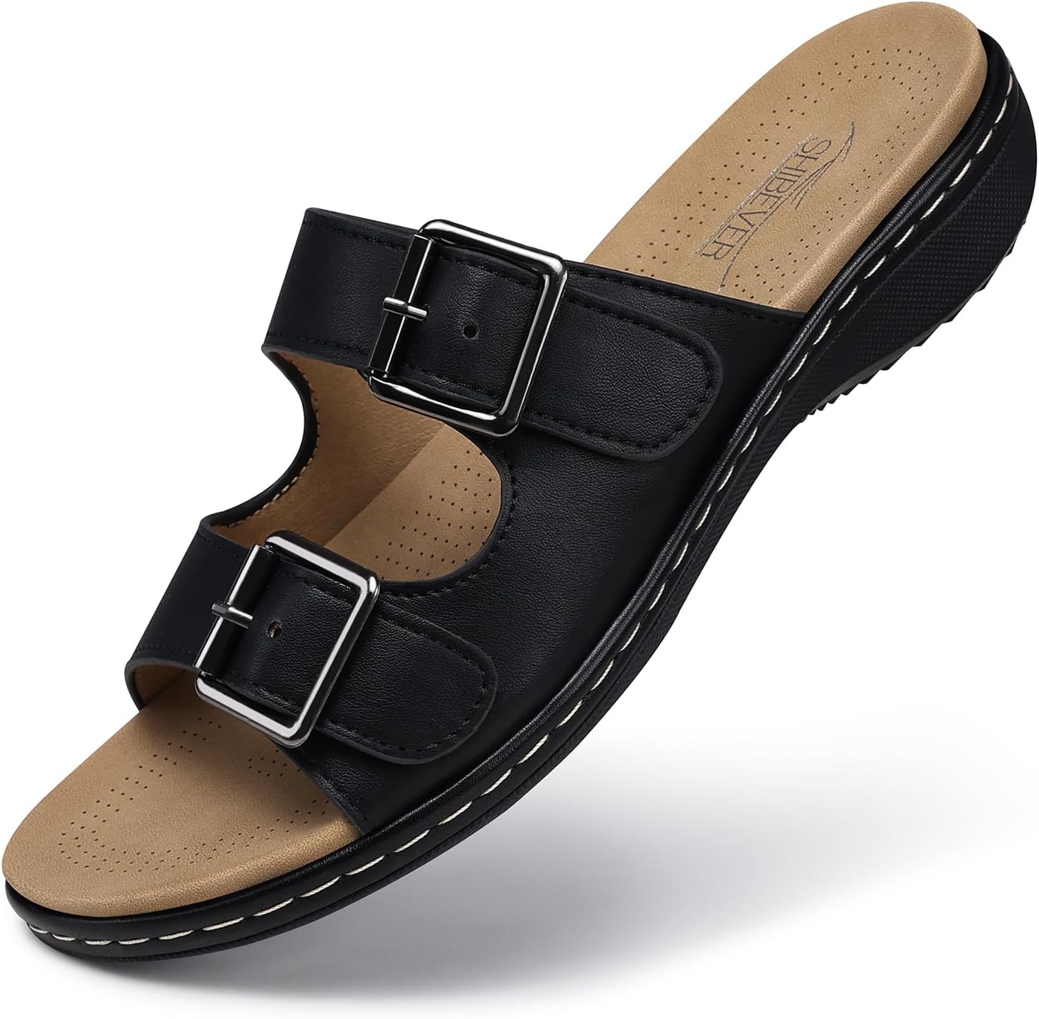 Thumbnail 5 de SHIBEVER Flat Sandals Women Dressy: Non Slip, Arch Support & Orthopedic Comfort