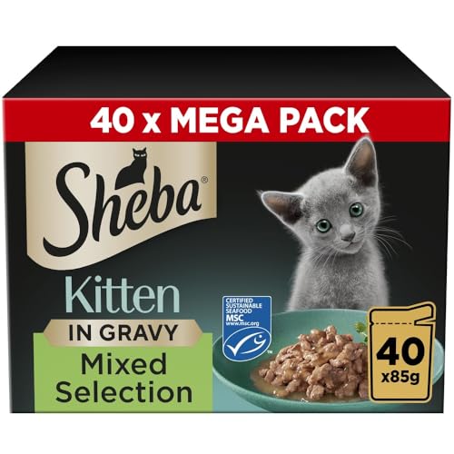 Detalle de Sheba Sauce Collection Kitten Pouches in Gravy – 40 x 85g
