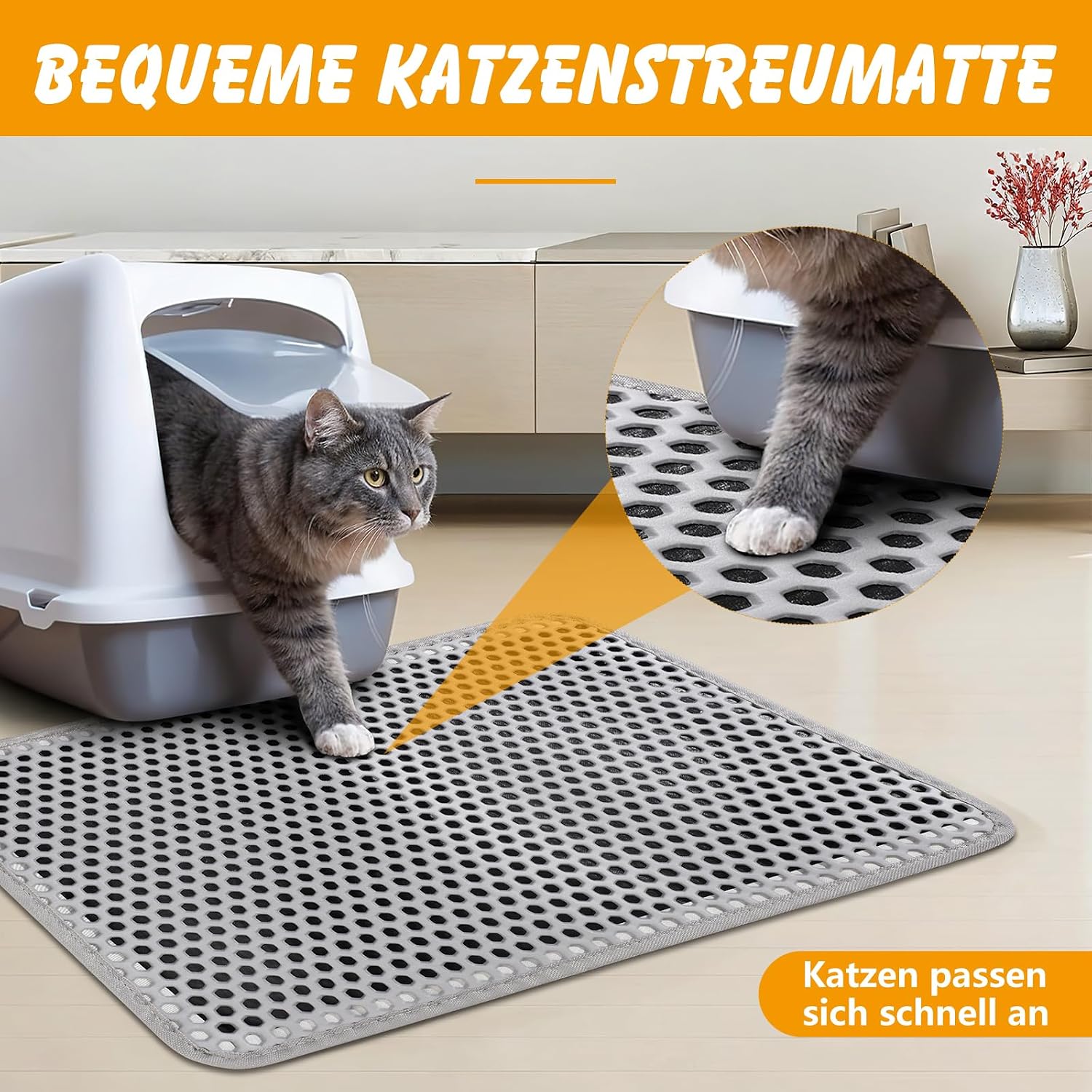 Thumbnail 2 de Katzenklo Matte 60 x 40 cm 🐾