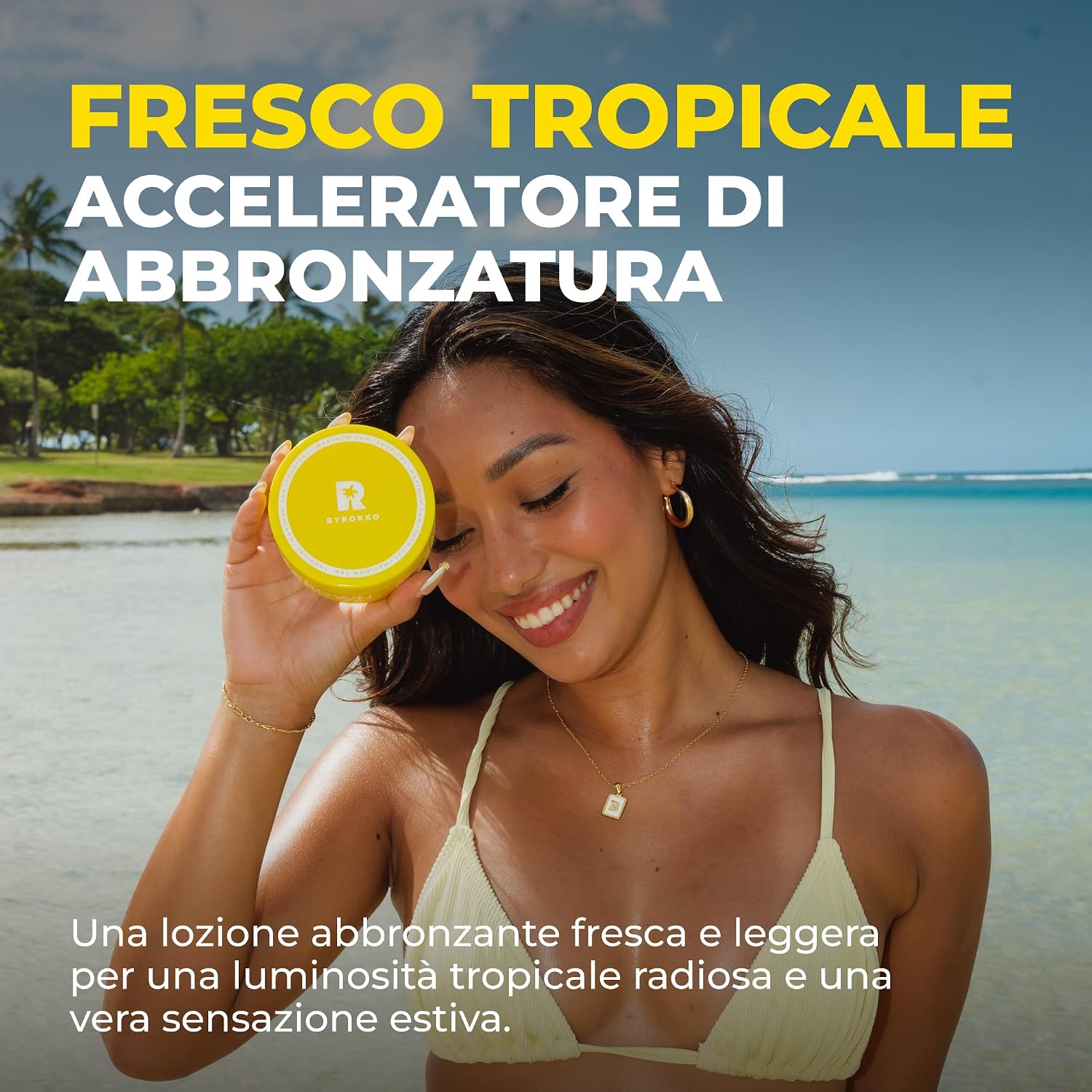 Detalle de BYROKKO Shine Brown Tropical Crema Abbronzante Solare (190 g) per sole e lettini solari