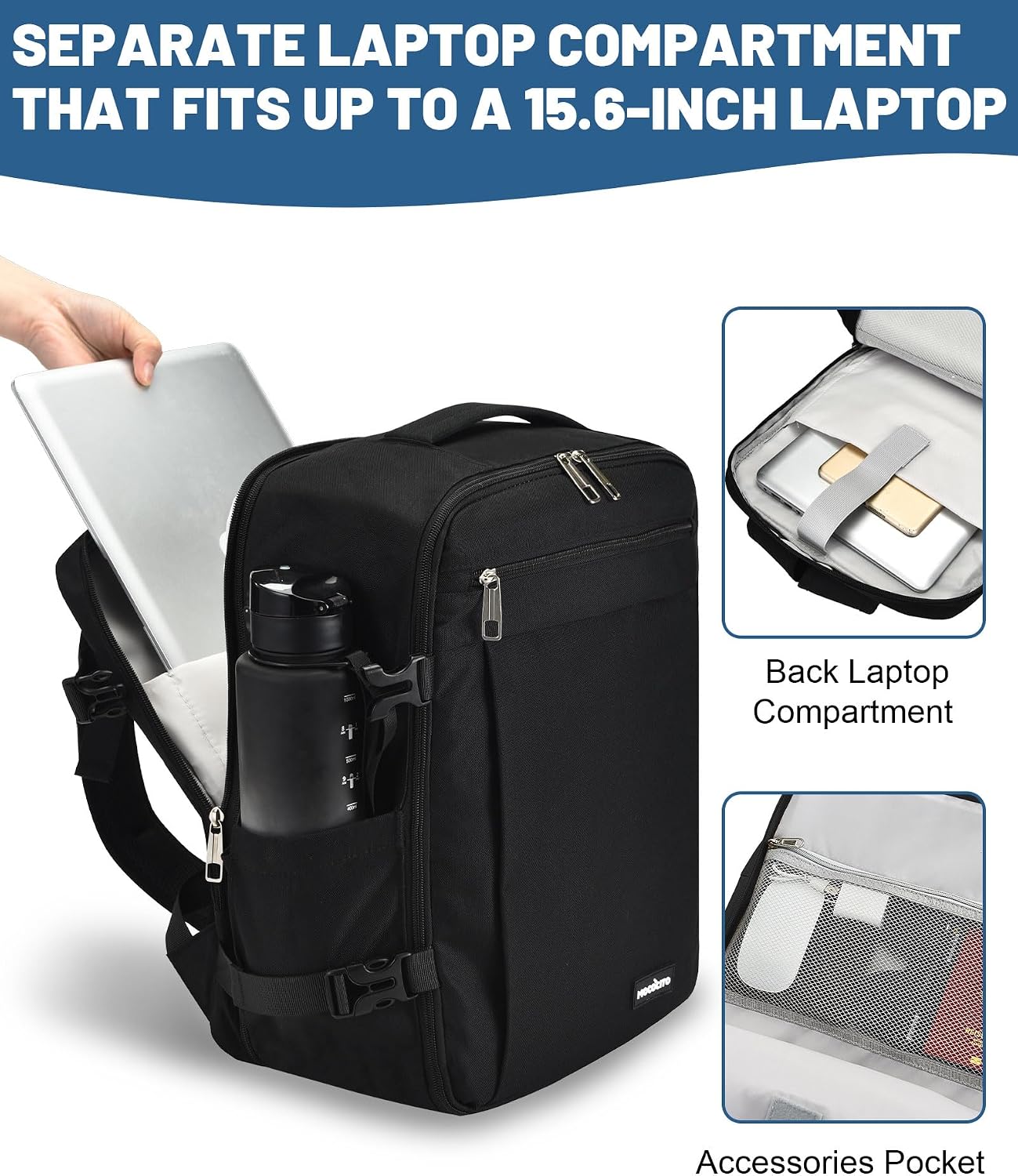 Thumbnail 5 de MOCOCITO Ryanair cabin bag 40x30x20 expandable travel backpack (24L to 30L)