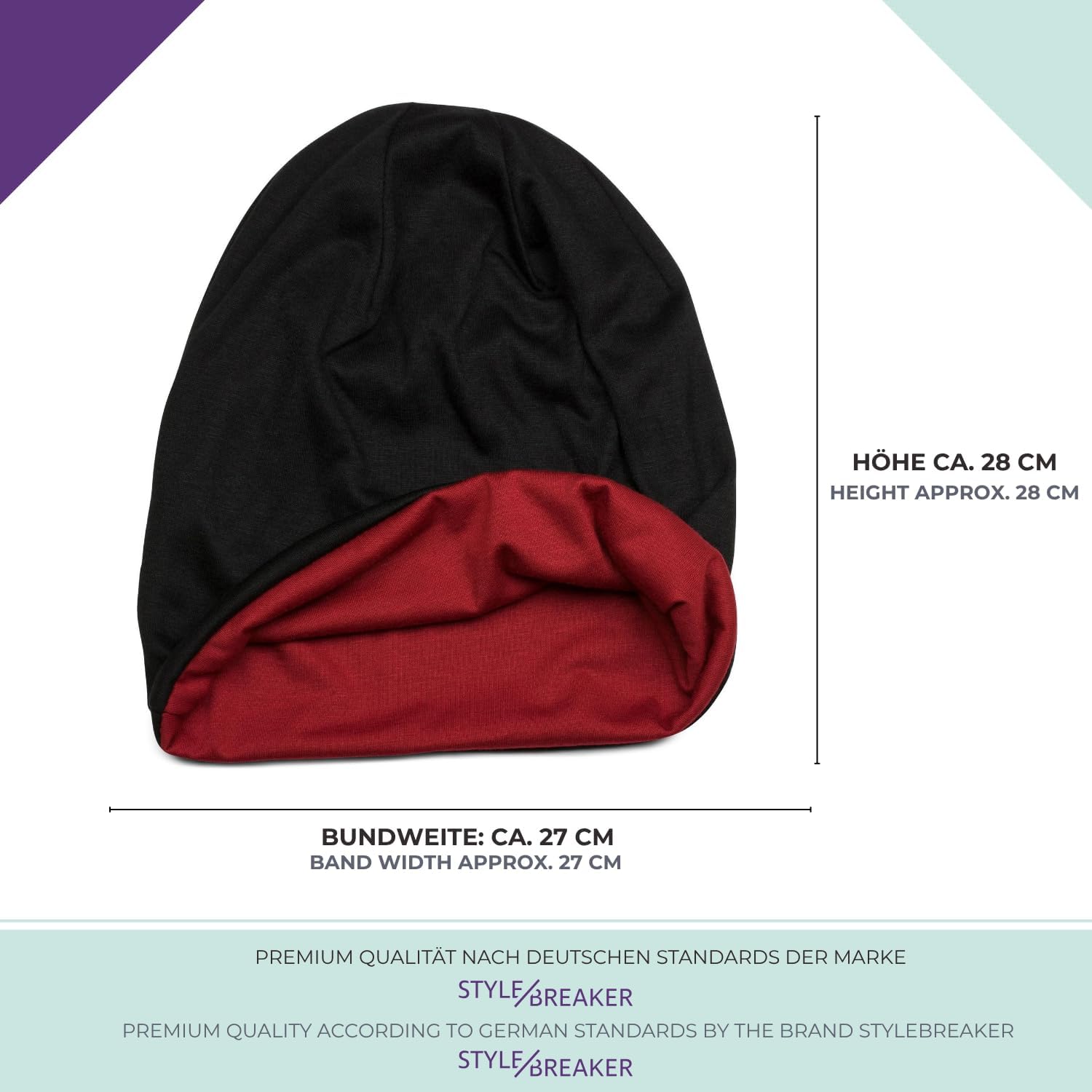 Thumbnail 4 de styleBREAKER Berretto Reversibile Longbeanie Unisex