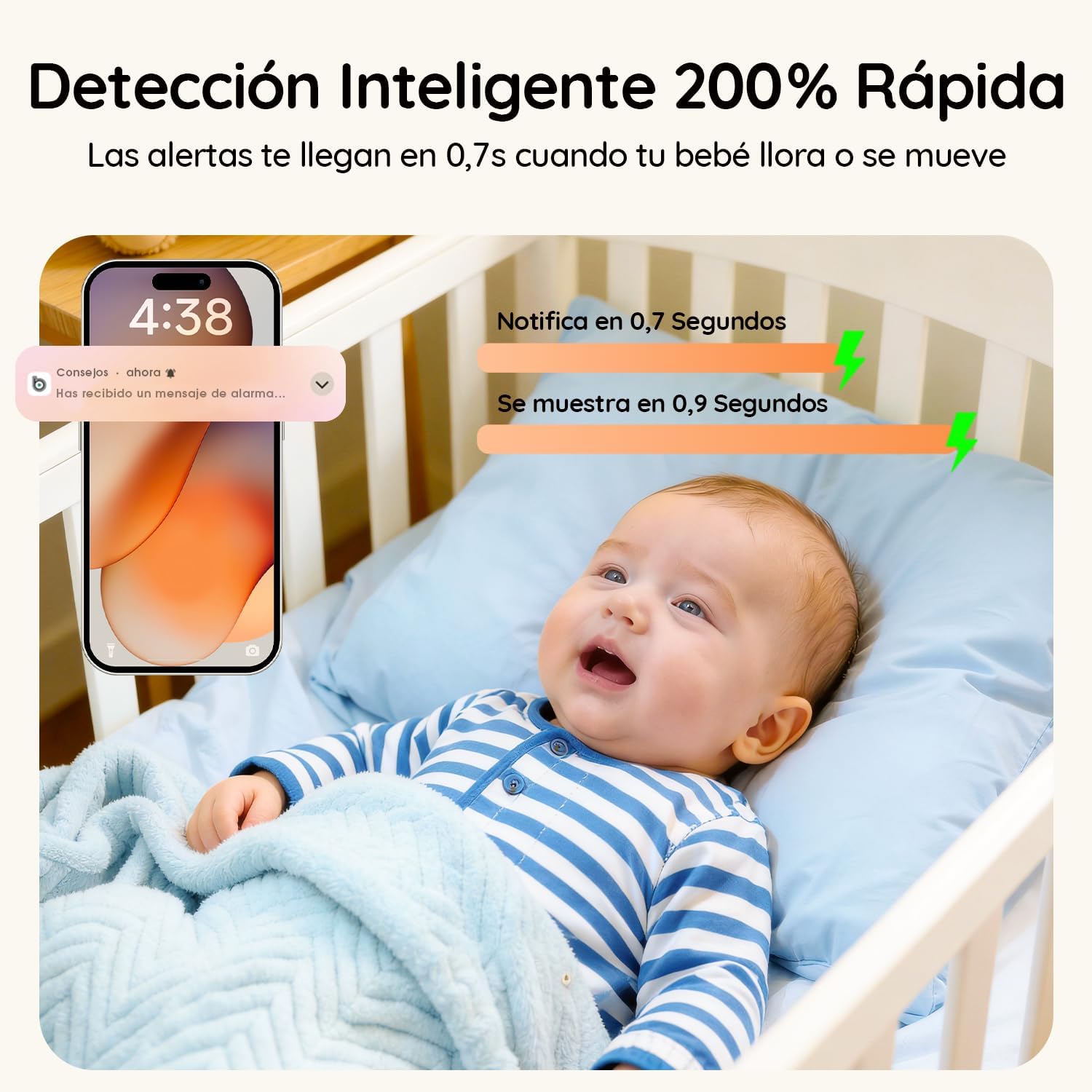 Thumbnail 2 de BOIFUN 2K Vigilabebés con 2 cámaras