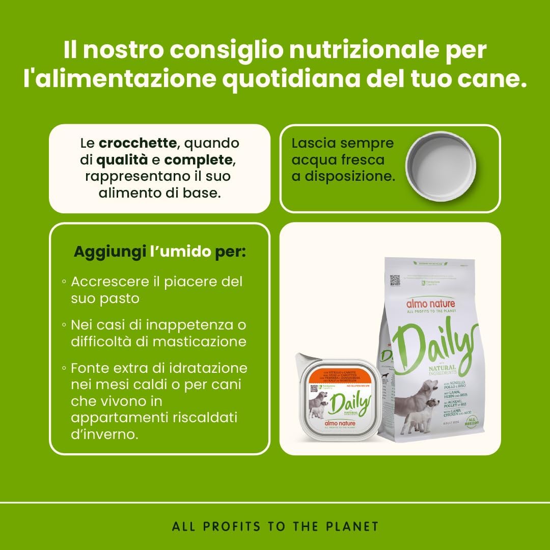Thumbnail 2 de almo nature Daily 100 g paté umido per cani adulti con vitello e carote (confezione da 32)