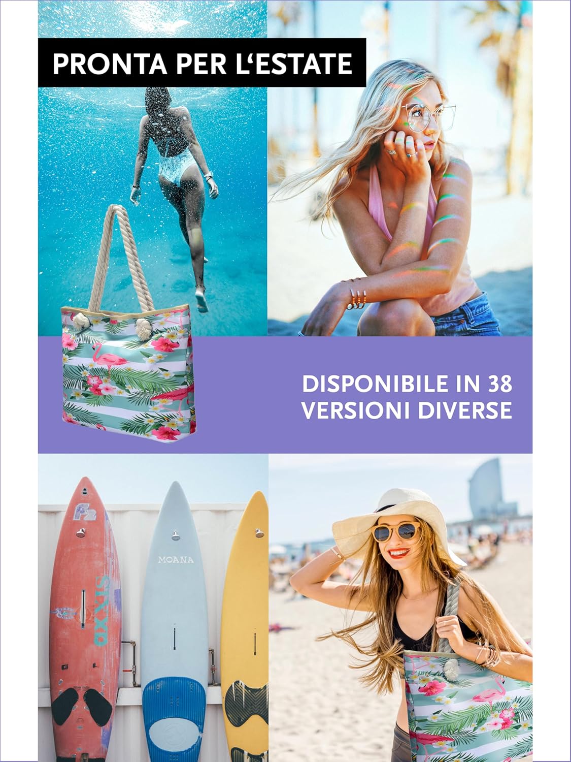 Thumbnail 4 de DonDon Borsa da spiaggia XXL 58x38x18