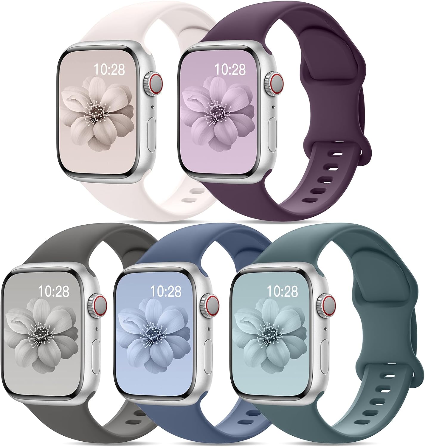 Detalle de Yoohoo Silicone Strap 5 Pack for Apple Watch