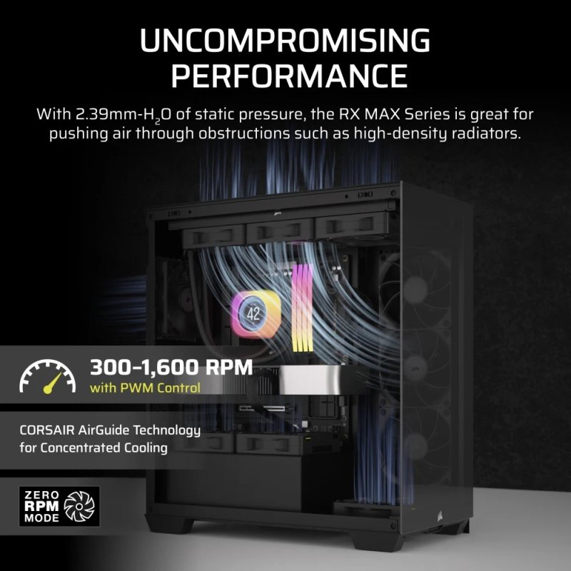 Detalle de Corsair iCUE LINK RX140 MAX ventilador 140 mm