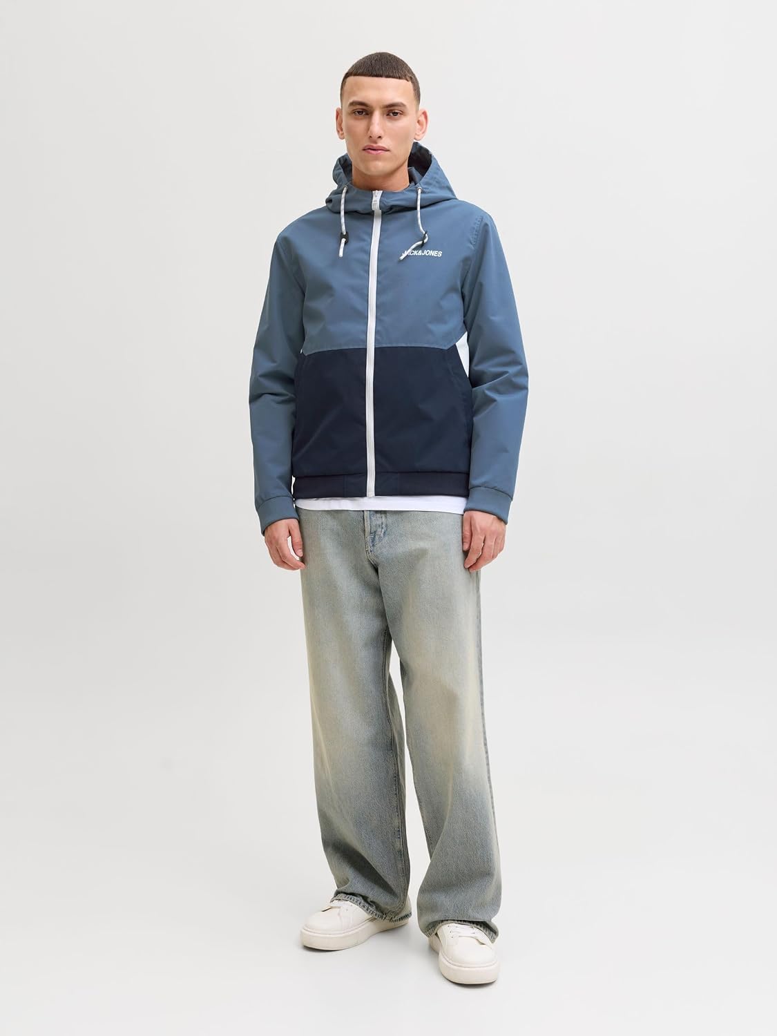 Detalle de JACK & JONES Jjerush Bomber Noos À Capuche – Veste courte Homme