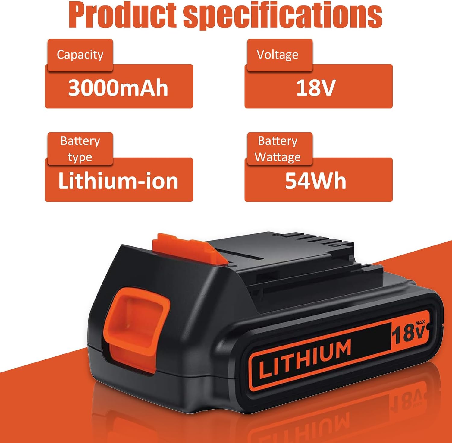 Thumbnail 1 de TOPBATT 2x Batterie di ricambio 18V 3000mAh per Black Decker – compatibilità ampia e sicurezza integrata