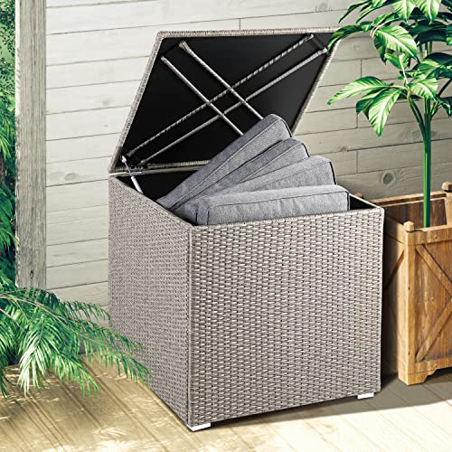 Detalle 2 de CASARIA® Baúl XXL 318L Poliratán Acero | Impermeable & Duradero
