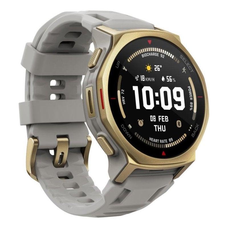 Thumbnail 1 de Amazfit T-Rex 3 Pro GPS NFC 44 mm – Oro con correa gris, resistente y monitorización avanzada