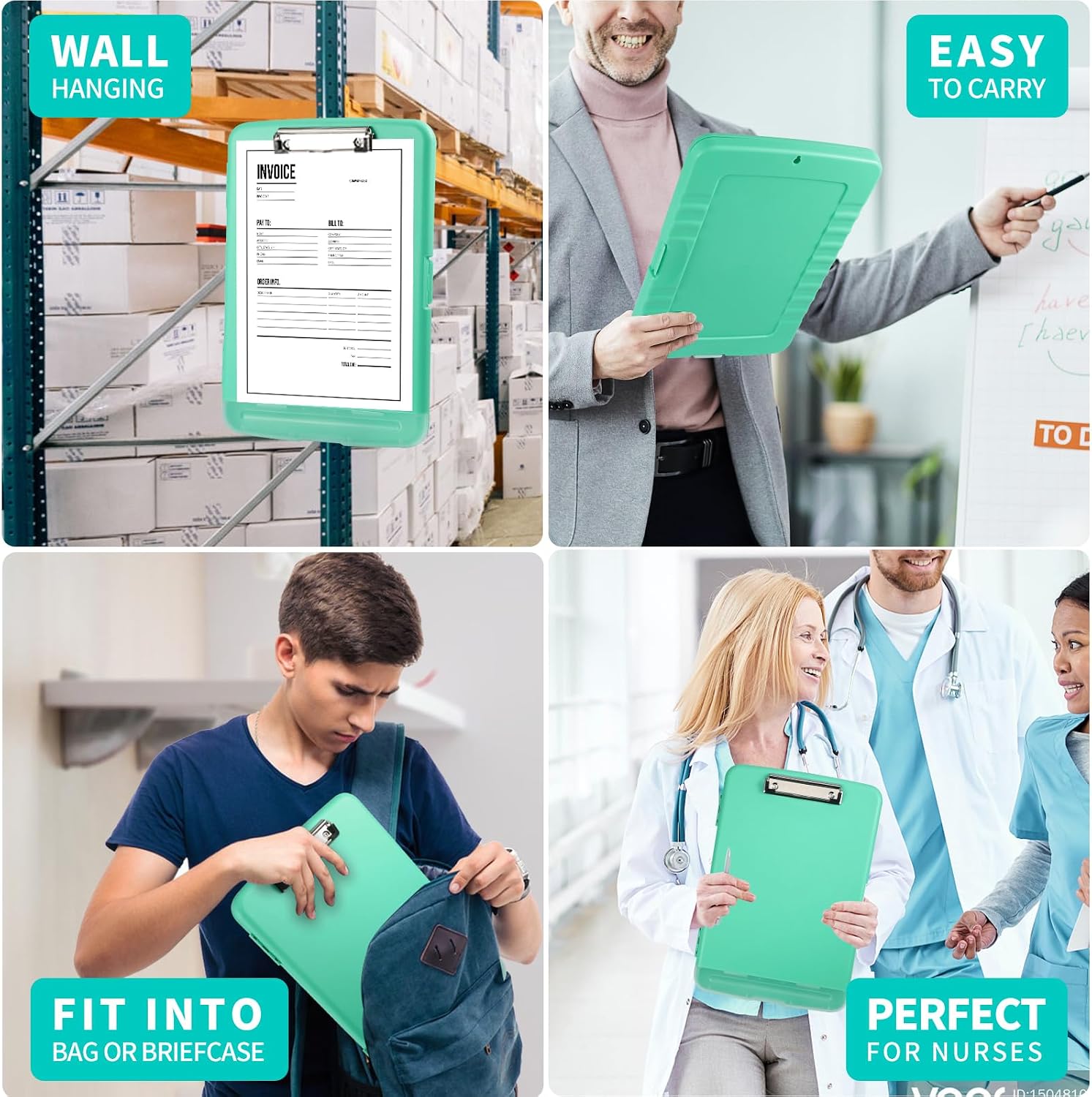 Thumbnail 5 de DMFLY Clipboard with Storage (A4) with Pen Holder and Low-Profile Metal Clip
