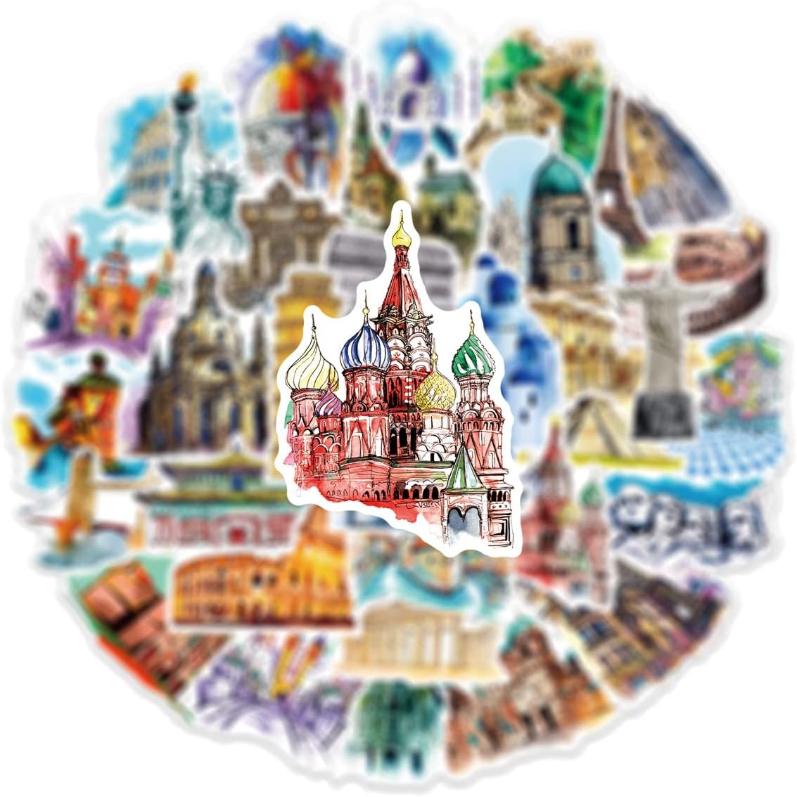 Detalle 1 de Architecture Stickers, 50-Pack