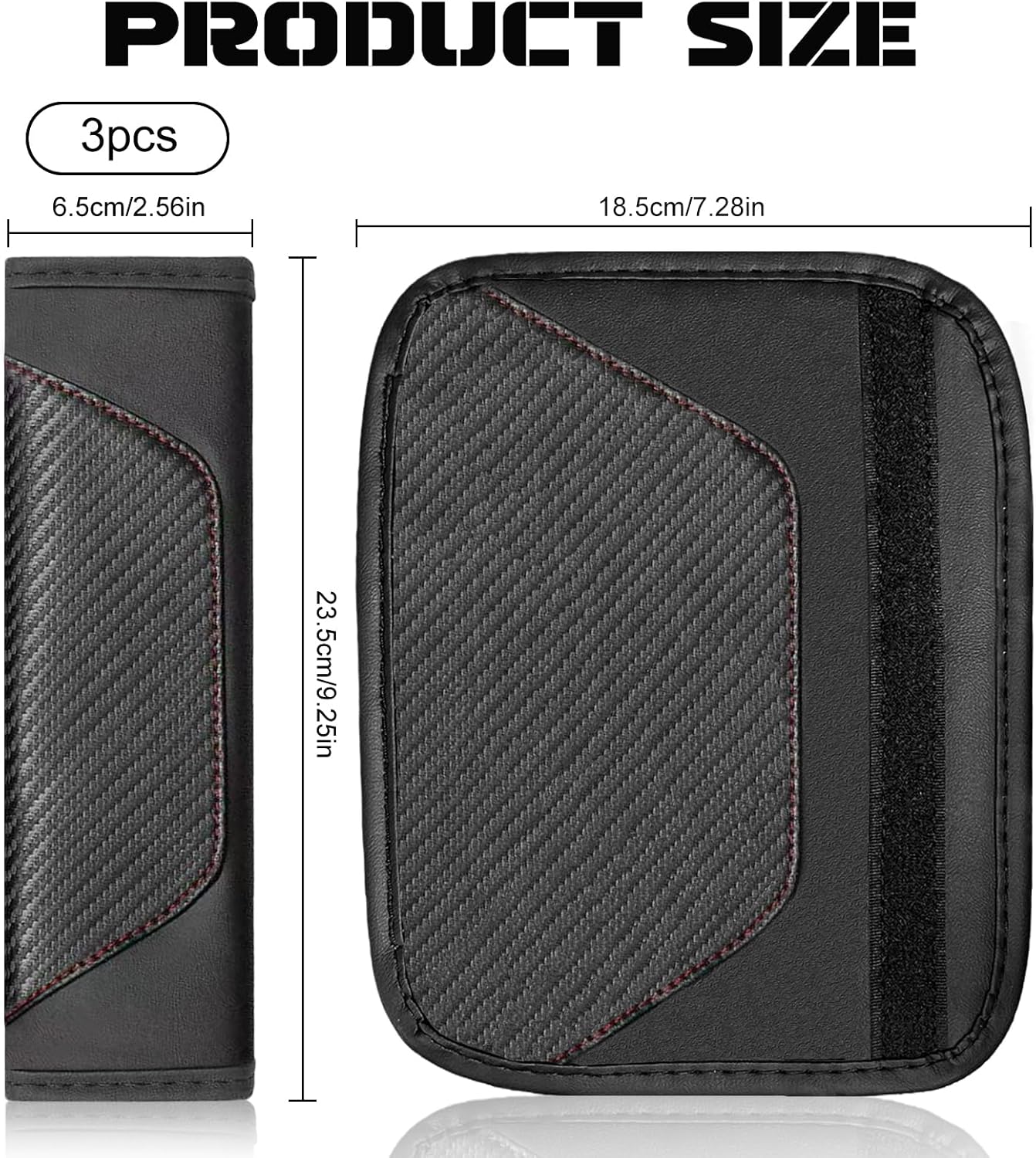 Detalle 2 de Flintronic protège-ceinture de sécurité pour voiture (pack de 3) universel, pour enfants et adultes