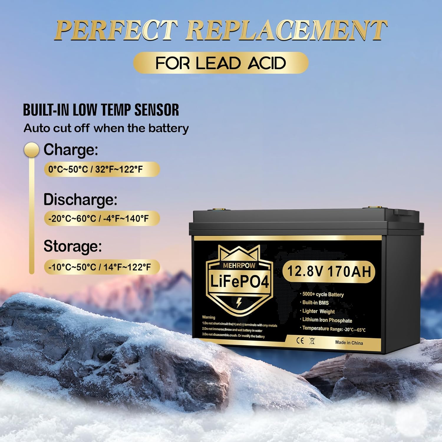 Thumbnail 3 de LiFePO4 12V 170Ah Autobatterie Lithium-Akku für Camping 📦