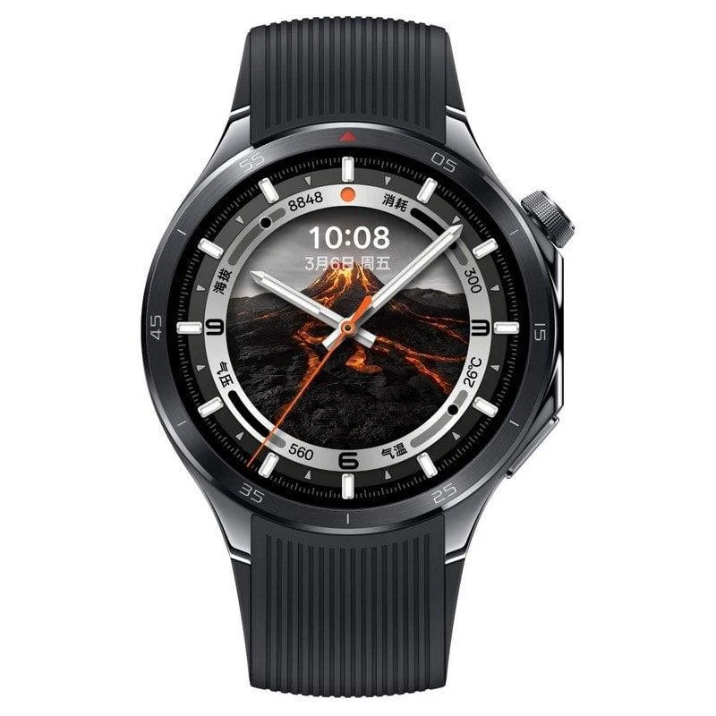 Detalle 1 de OPPO Watch X2 46 mm AMOLED con eSIM y enfoque deportivo en negro