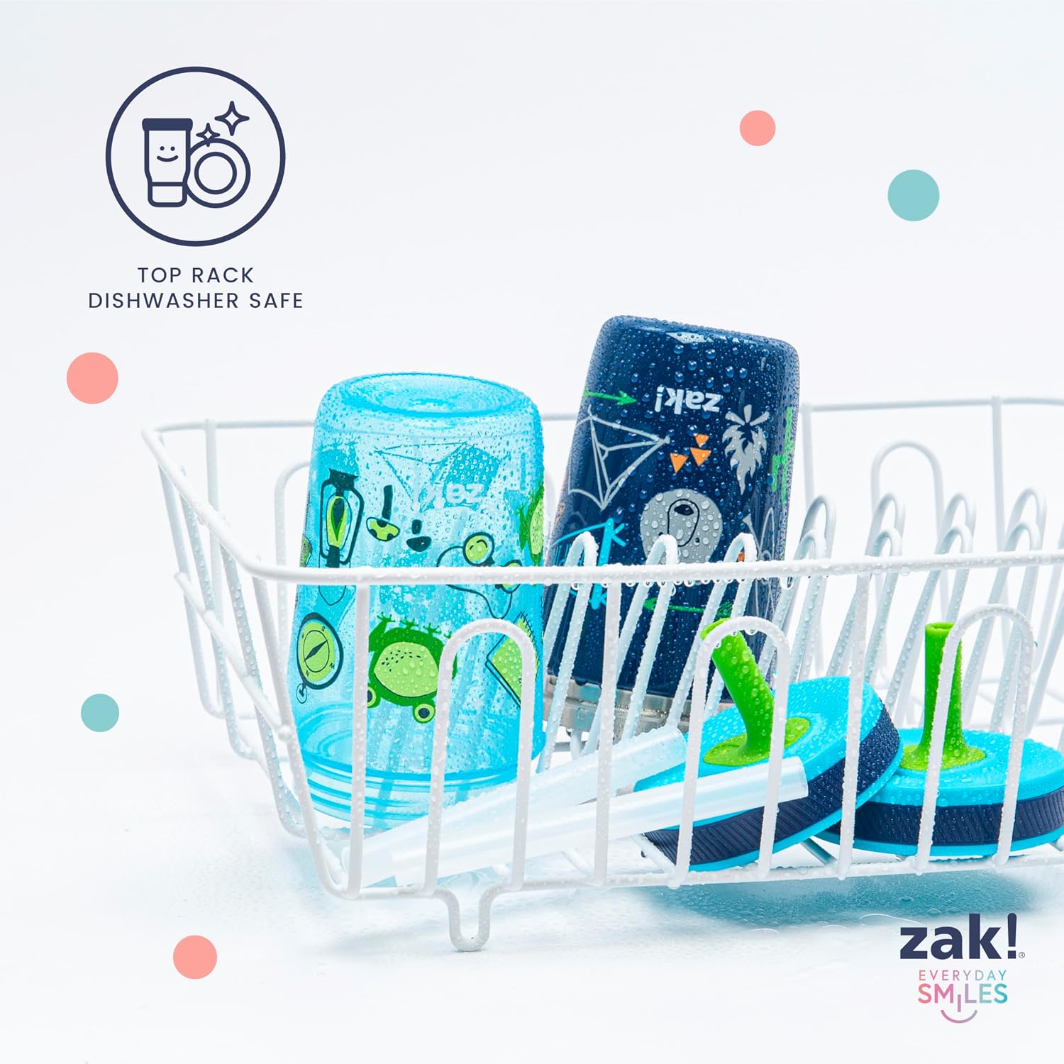Thumbnail 6 de Zak Designs U374-W330 Disney Mickey Kelso Toddler Straw Cups, 3-Piece Set