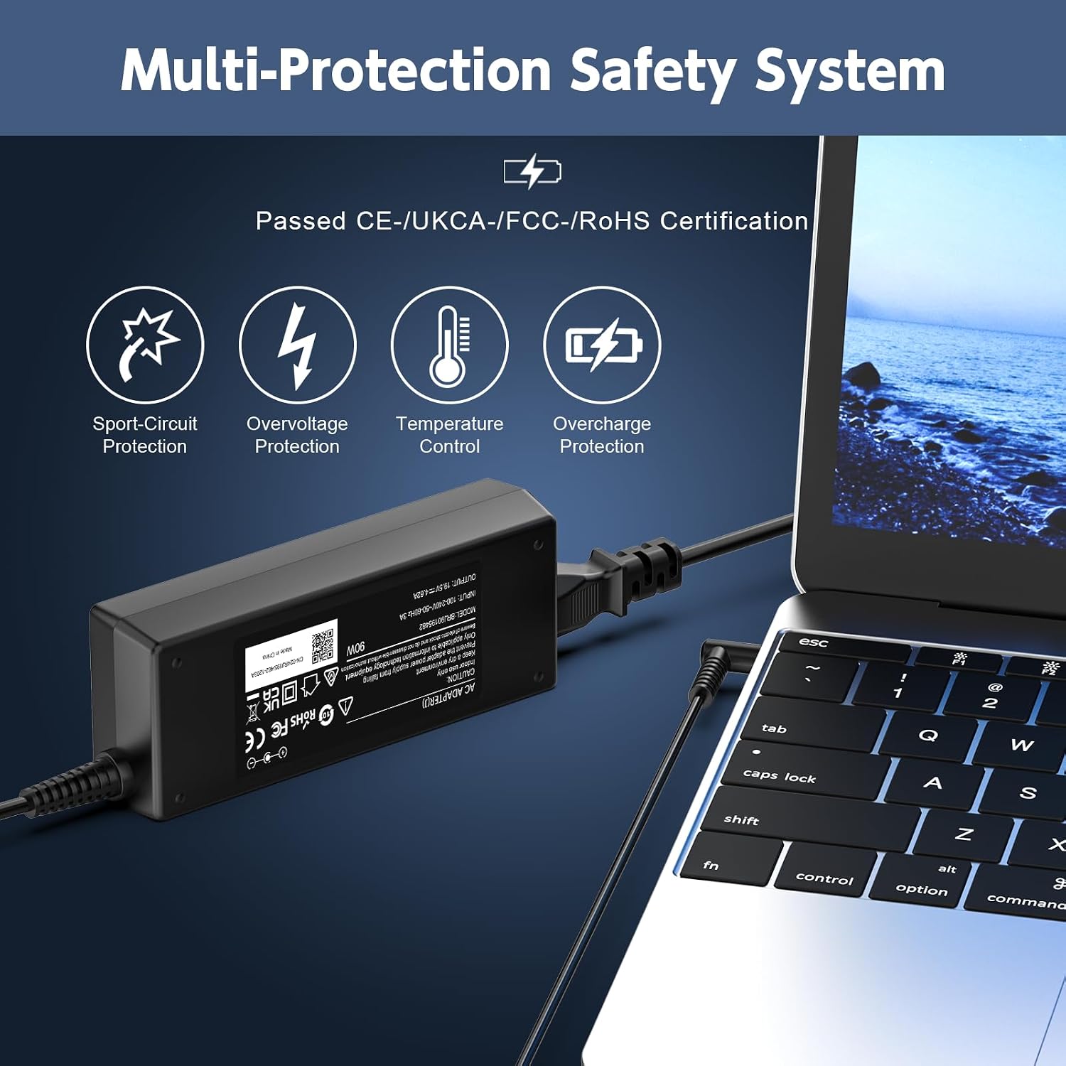 Thumbnail 4 de shefor 90W Laptop Charger for HP laptops 4.5×3mm