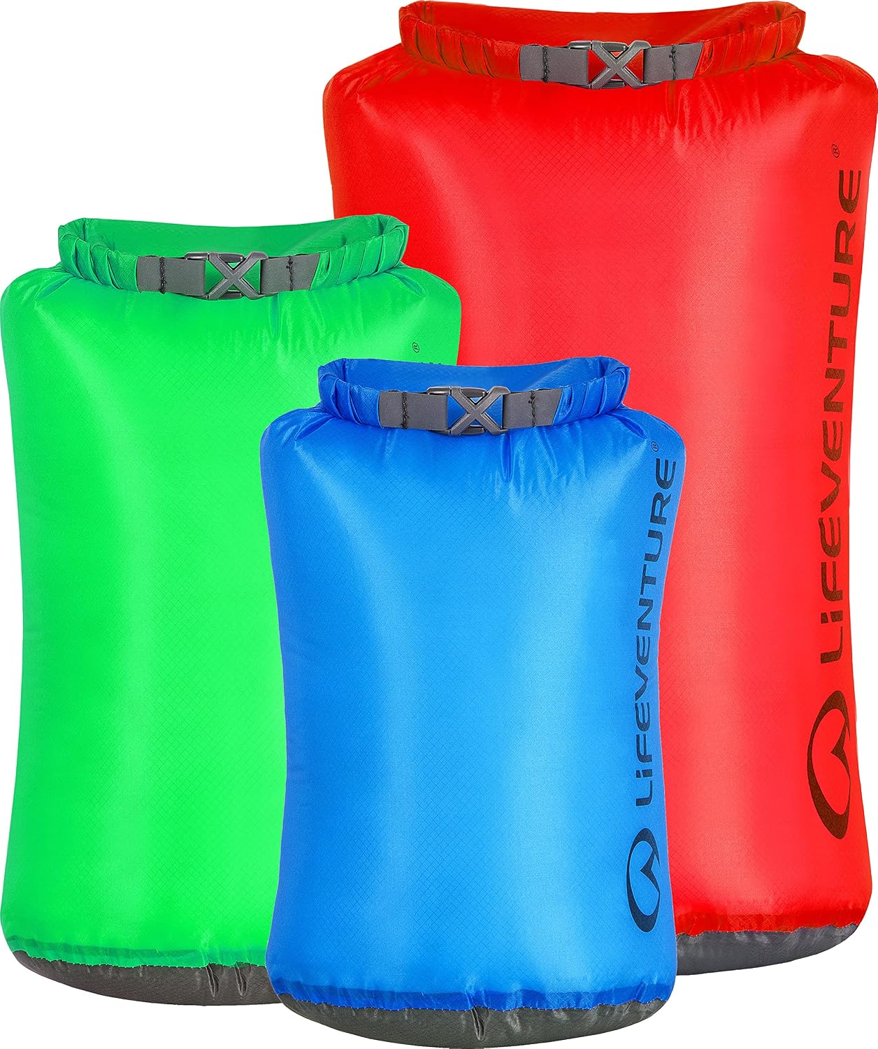 Lifeventure zestaw worków wodoszczelnych 5, 10 i 25 l, nylon ripstop 30D