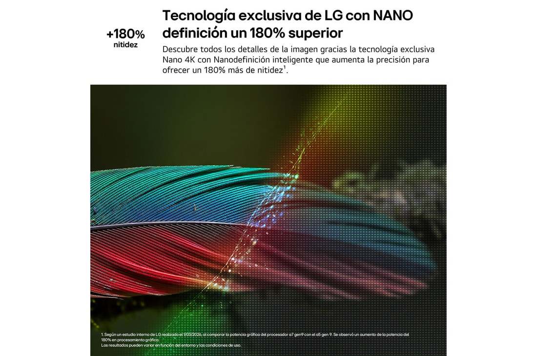 Detalle de LG NANO 4K UHD AI NU80 75'' (75NU8E0B3LA.80E) 2026 — Ficha y análisis de compra
